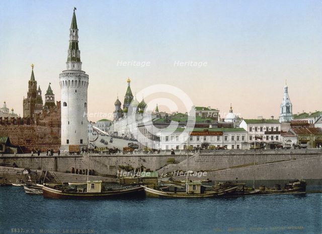 View of the St Basil's Slope, seen from the Moskva River, Moscow, Russia, c1890-c1905. Artist: Anon