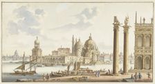 View of the Sta. Maria della Salute from St. Mark's Square in Venice, 1650-1699. Creator: Jan van Call