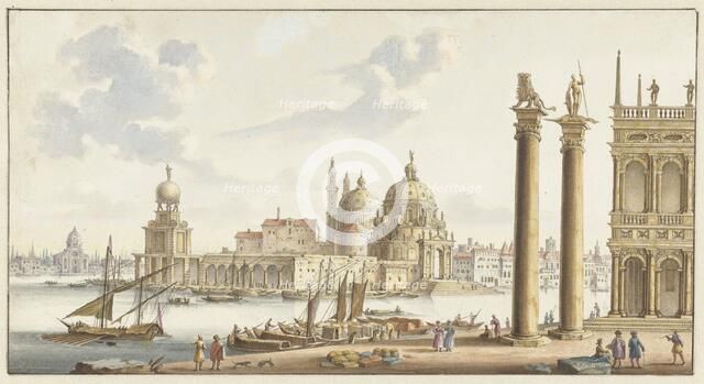View of the Sta. Maria della Salute from St. Mark's Square in Venice, 1650-1699. Creator: Jan van Call.