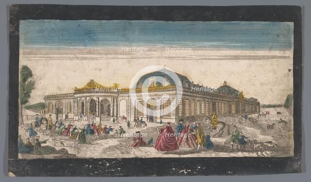 View of the stables of the Château de Chantilly, 1700-1799. Creator: Anon.