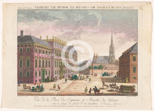 View of the Stadtpalais Liechtenstein on a square in Vienna, 1755-1779. Creator: Johann Sigrist.