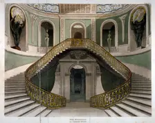 View of the staircase at Carlton House, Westminster, London, c1811. Artist: Anon