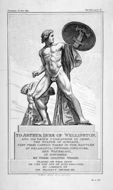 View of the statue of Achilles, Hyde Park, London, 1822. Artist: J Mills