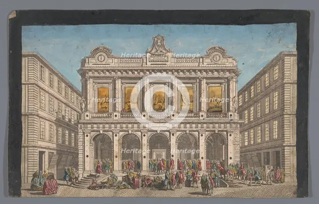 View of the Stock Exchange in Lyon, 1745-1775. Creator: Anon.