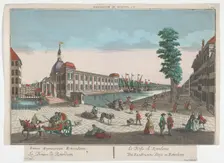 View of the Stock Exchange in Rotterdam, 1742-1801. Creator: Anon