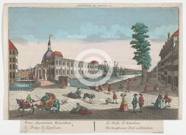 View of the Stock Exchange in Rotterdam, 1742-1801. Creator: Anon.