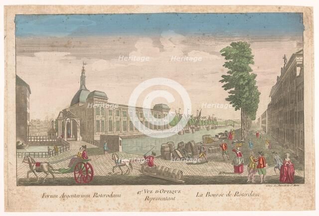 View of the Stock Exchange in Rotterdam, 1745-1775. Creator: Jean-Francois Daumont.