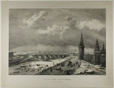 View of the Stone Bridge from the Kremlin, 1833. Creator: Alexis Victor Joly