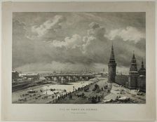 View of the Stone Bridge from the Kremlin, 1833. Creator: Alexis Victor Joly