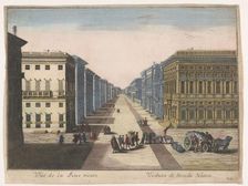 View of the Strada Nuova in Genoa, 1700-1799. Creator: Unknown