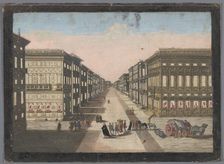 View of the Strada Nuova in Genoa, 1700-1799. Creator: Unknown