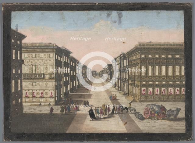 View of the Strada Nuova in Genoa, 1700-1799. Creator: Unknown.