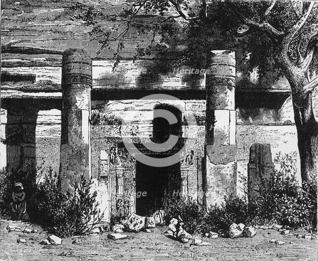 'View of the Subterranean Temple of Mahadeva, Oudghiry', c1891. Creator: James Grant.