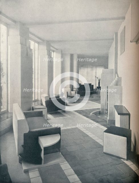'View of the Sun Room in daylight, showing the three windows and columns', 1930. Artist: Unknown.