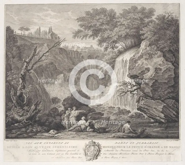 View of the Surroundings of Narni in Lombardy, 1770. Creator: Simon Fokke.