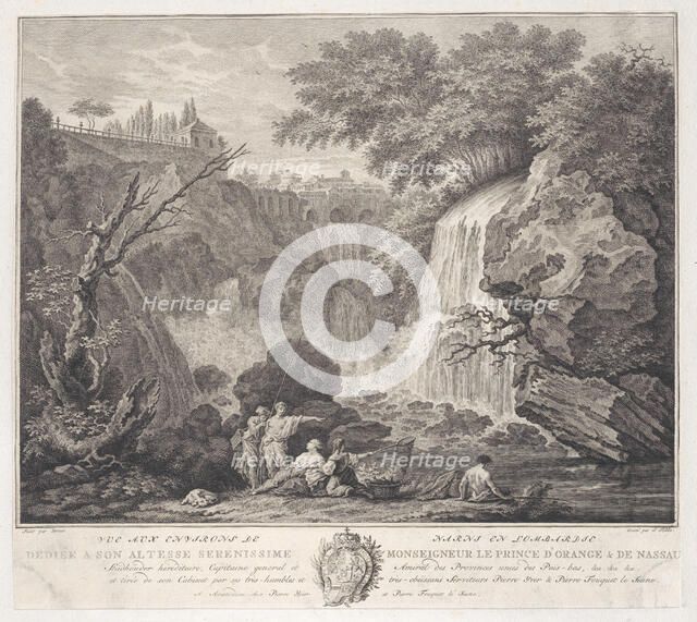 View of the Surroundings of Narni in Lombardy, 1770. Creator: Simon Fokke.