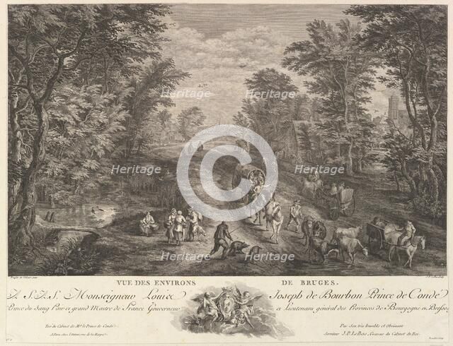 View of the Surroundings of Bruges (Vue des environs de Bruges). Creator: Jacques Philippe Le Bas.