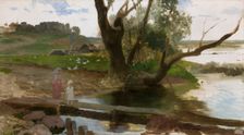 View of the Swislocz River, c1873. Creator: Henryk Siemiradzki