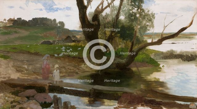 View of the Swislocz River, c1873. Creator: Henryk Siemiradzki.