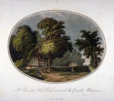 View of the powder magazine in Hyde Park, Westminster, London, 1791(?). Artist: Anon