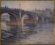 View of the Pont de la Tournelle, 4th and 5th arrondissements, c1915 — 1925. Creator: Charles Andre Igounet de Villers