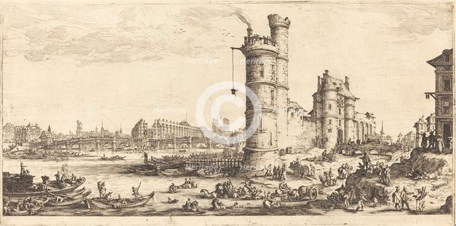 View of the Pont Neuf, 1629. Creator: Jacques Callot.