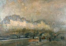 View of the Pont Neuf and the Ile de la Cite Paris, late 19th/early 20th century. Artist: Albert Lebourg