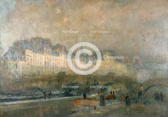 'View of the Pont Neuf and the Ile de la Cite', Paris, late 19th/early 20th century. Artist: Albert Lebourg
