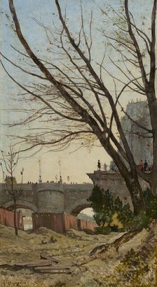 View Of The Pont Neuf And Of The Western Point Of The Île De La Cité From The Banks Of The..., c1870 Creator: Henri-Joseph Harpignies