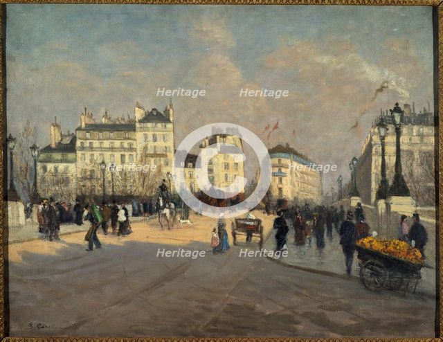 View of the Pont-Neuf, c1900. Creator: Georges-Emile Carette.