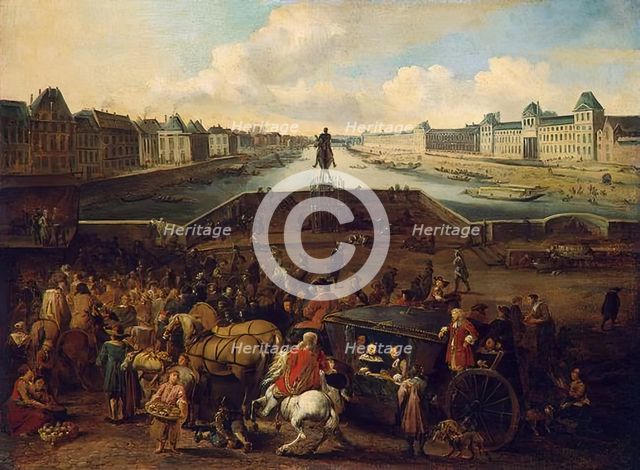 View of the Pont-Neuf in Paris, 1662. Creator: Hendrik Mommers.