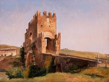 View of the Ponte Nomentano (Roman Campagna), c1837. Creator: Pierre-Nicolas Brisset
