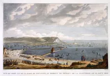 View of the Port and the Roadstead of Boulogne at the Departure of the Flotilla, 16 August 1803 Creator: Louis Francois Couche