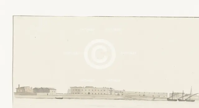 View of the port of Trani, 1778. Creator: Louis Ducros.