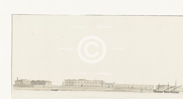 View of the port of Trani, 1778. Creator: Louis Ducros.