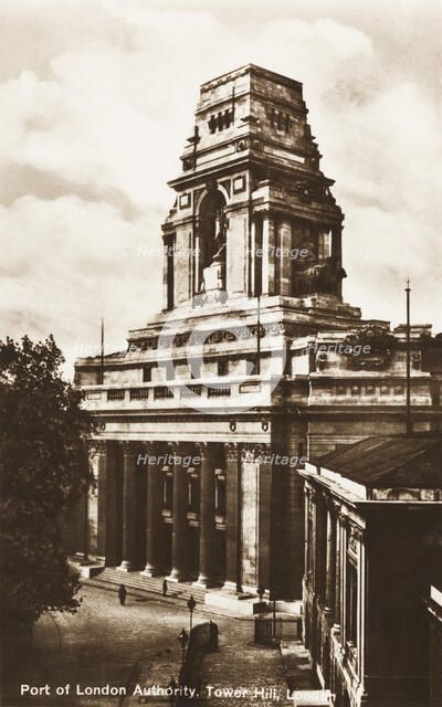 View of the Port of London Authority building, Tower Hill, London, c1930. Artist: Unknown