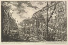 View of the Port of Ripa Grande, from Vedute di Roma (Roman Views), ca. 1753. Creator: Giovanni Battista Piranesi