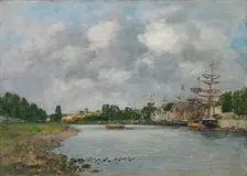 View of the Port of Saint-Valéry-sur-Somme, 1891. Creator: Eugène Boudin (French, 1824-1898)