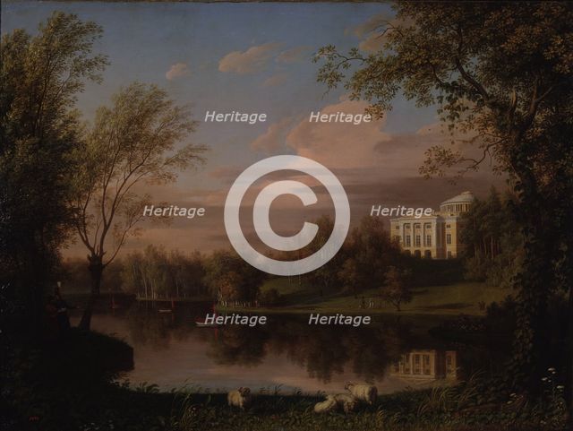 View of the Pavlovsk Palace, c. 1800. Artist: Kügelgen, Carl Ferdinand, von (1772-1832)