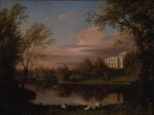 View of the Pavlovsk Palace, c. 1800. Artist: Kügelgen, Carl Ferdinand, von (1772-1832)