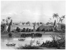 View of the Palace of Agra, from the river c1860