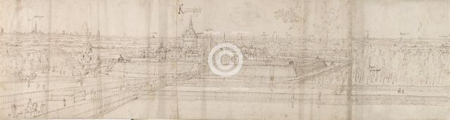 View of the Palace of Cantecroy near Antwerp and the surrounding Countryside, 1557-58. Artist: Anthonis van den Wyngaerde.