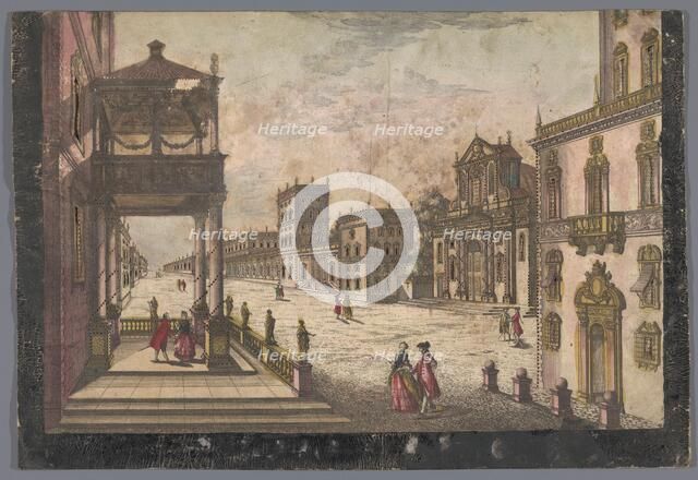 View of the Palace of the Viceroy of Naples in Naples, 1700-1799. Creator: Anon.