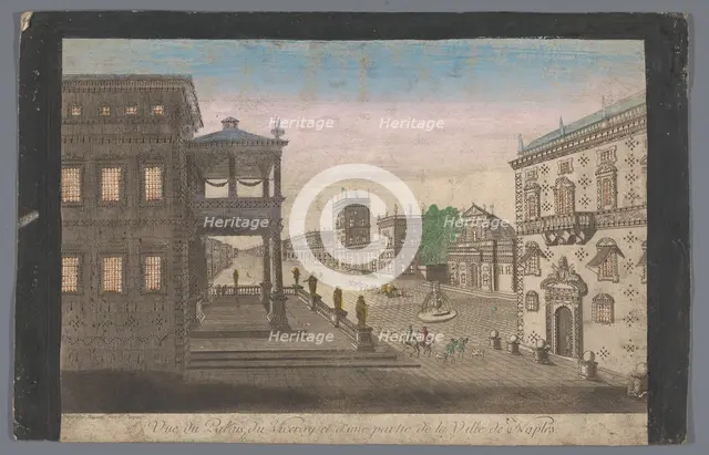 View of the Palace of the Viceroy of Naples in Naples, 1700-1799. Creator: Unknown.