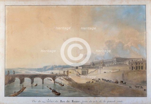 View of the Palace of the King of Rome as Seen from garden side, 1813.
