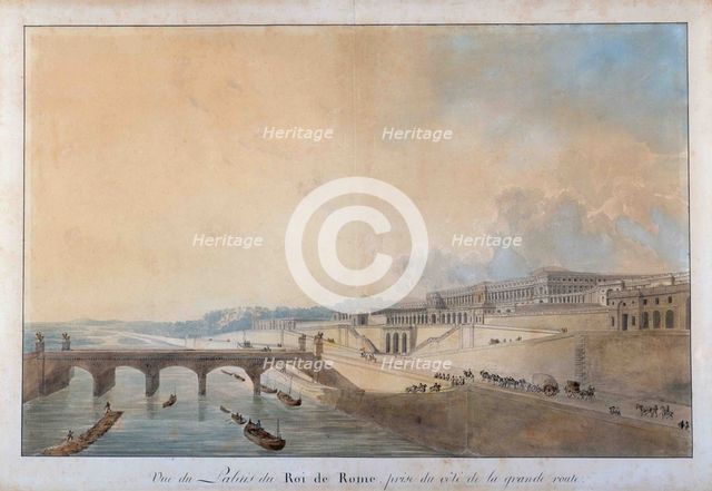 View of the Palace of the King of Rome as Seen from garden side.