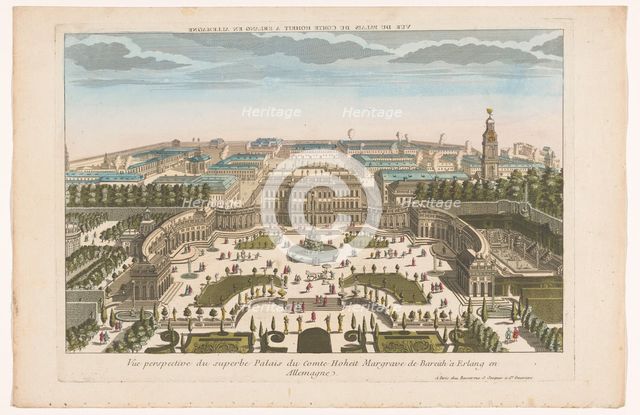 View of the palace of the Margrave of Bayreuth at Erlang, 1700-1799. Creator: Unknown.