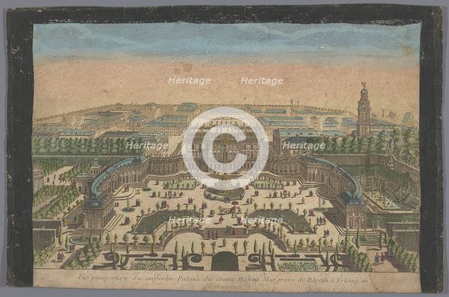 View of the palace of the Margrave of Bayreuth at Erlang, 1700-1799. Creator: Unknown.