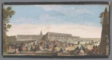 View of the Palace of Versailles seen from the garden, 1700-1799. Creator: Anon