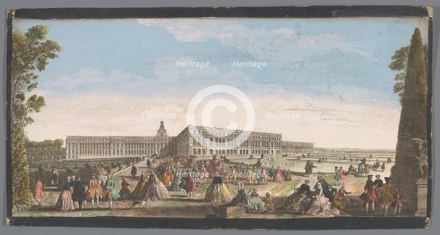 View of the Palace of Versailles seen from the garden, 1700-1799. Creator: Anon.